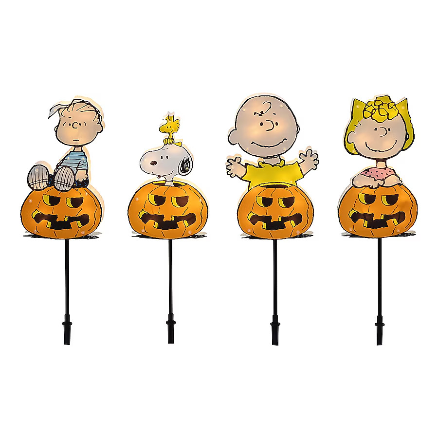 ProductWorks 0.67-ft Yard stake Lighted Peanuts Worldwide Peanuts Charlie Brown Jack-o-lantern Pa... | Lowe's