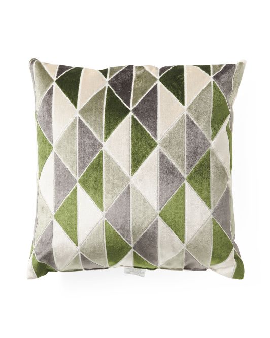 22x22 Tova Geometric Velvet Pillow | TJ Maxx