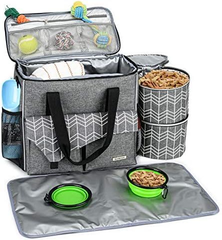 BABEYER Dog Travel Bag with Multi-Function Pockets with Food Container Bag and Collapsible Bowl I... | Amazon (US)