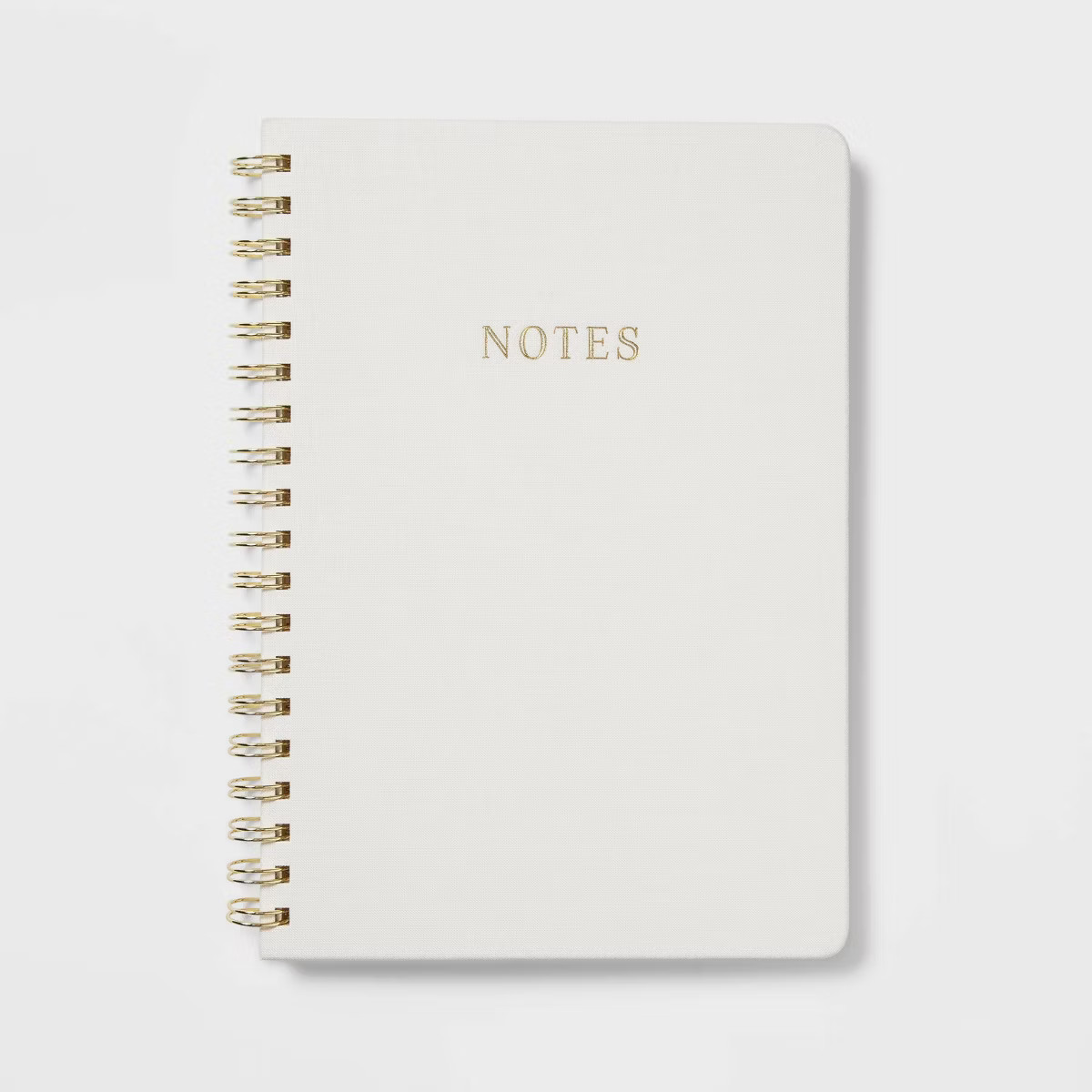 192 Sheet College Ruled Journal 7"x10" Spiral Cream Linen - Threshold™: Small Spiral Notebook, ... | Target