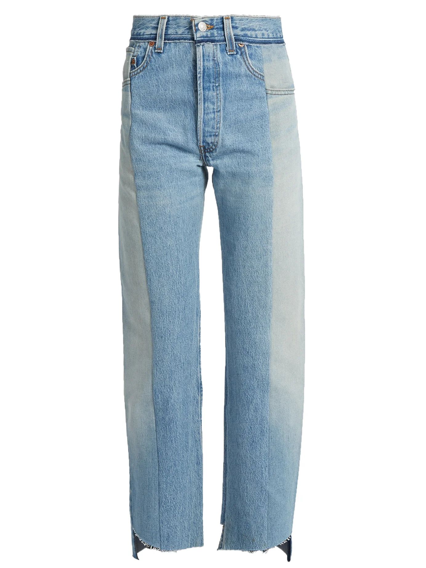 Reworked high-rise straight-leg jeans | Matches (US)