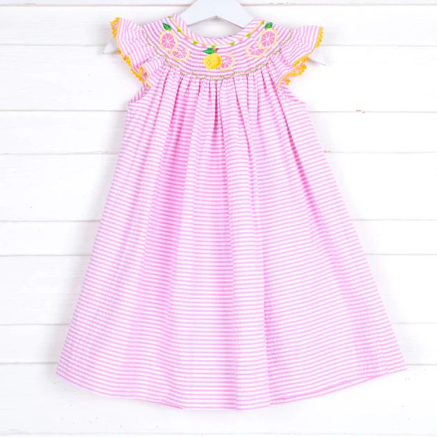 Lemonade Smocked Pink Stripe Dress | Classic Whimsy