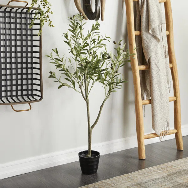40" Artificial Olive Tree in Pot Liner | Wayfair Professional