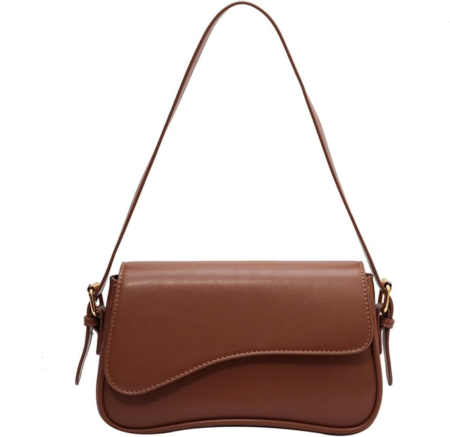 Shoulder Bag for Women Y2K Trendy Purse Vegan Leather Hobo Handbags Clutch Saddle Bag with 2 Remo... | Amazon (US)