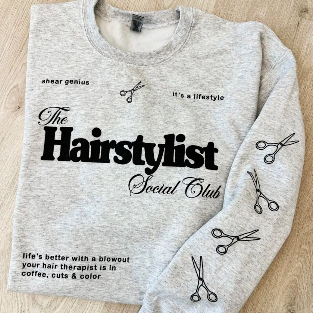 ‘Hairstylist Social Club' Crewneck Sweatshirt | United Monograms