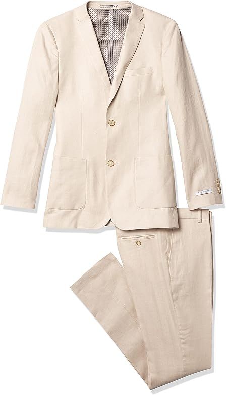 Isaac Mizrahi Slim Fit Boy's 2pc Linen Blend Suit | Amazon (US)