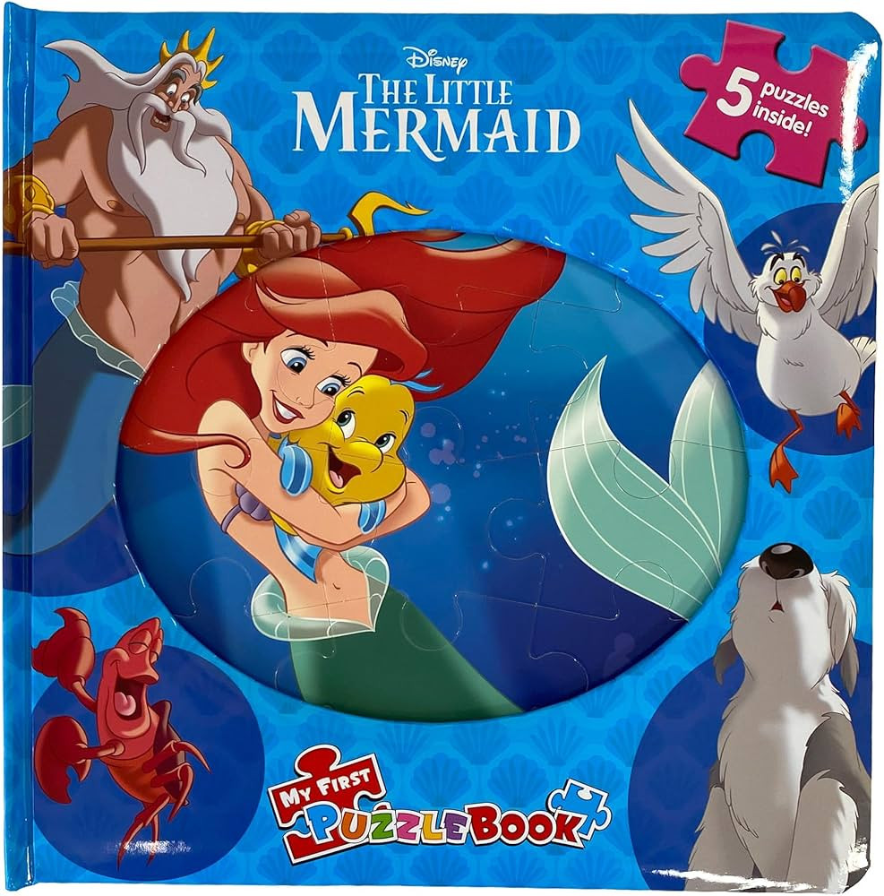 Disney The Little Mermaid My First Puzzle Book - Jigsaw Puzzles for kids, 10-page board book, 5 p... | Amazon (US)