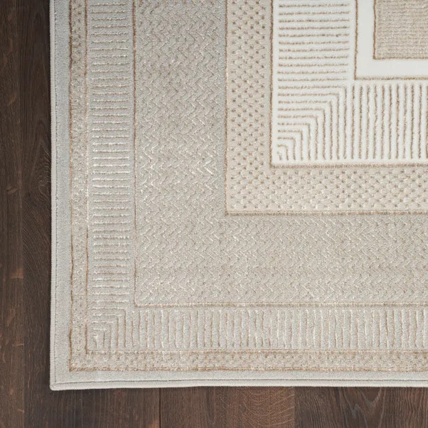 Glitz Border Velvet Rug | Dunelm (migrated)