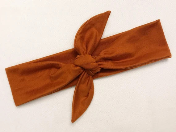 Personalized Burnt Orange Tie Headband | Etsy (US)