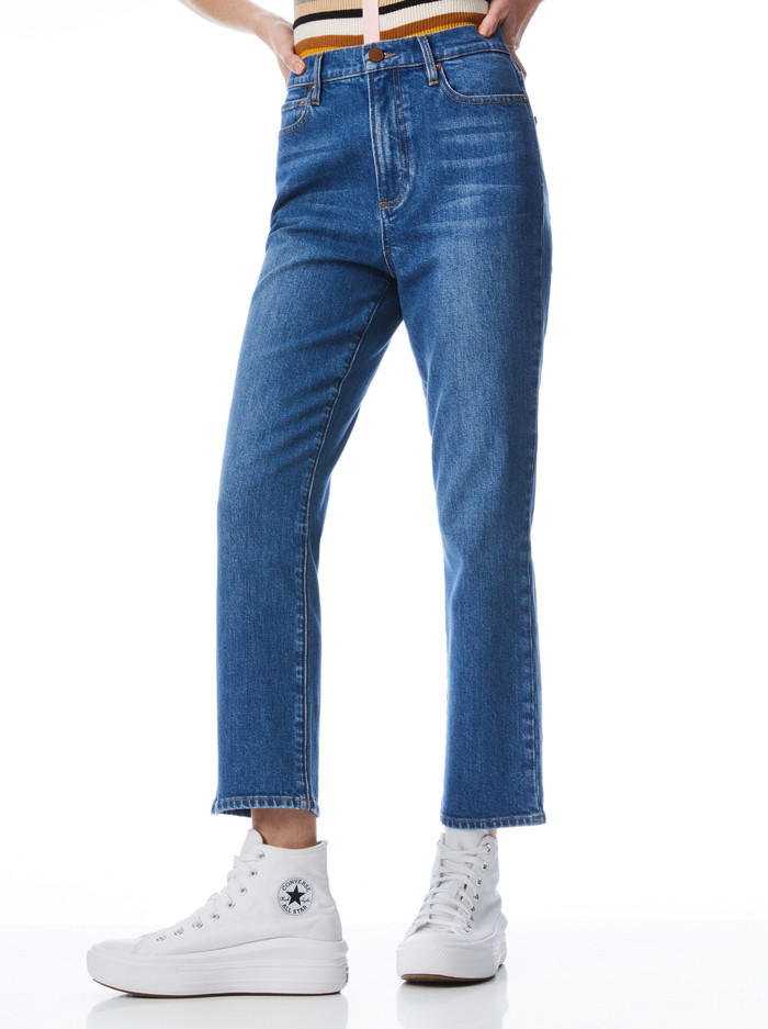 LIZA MID RISE ANKLE JEAN | Alice + Olivia
