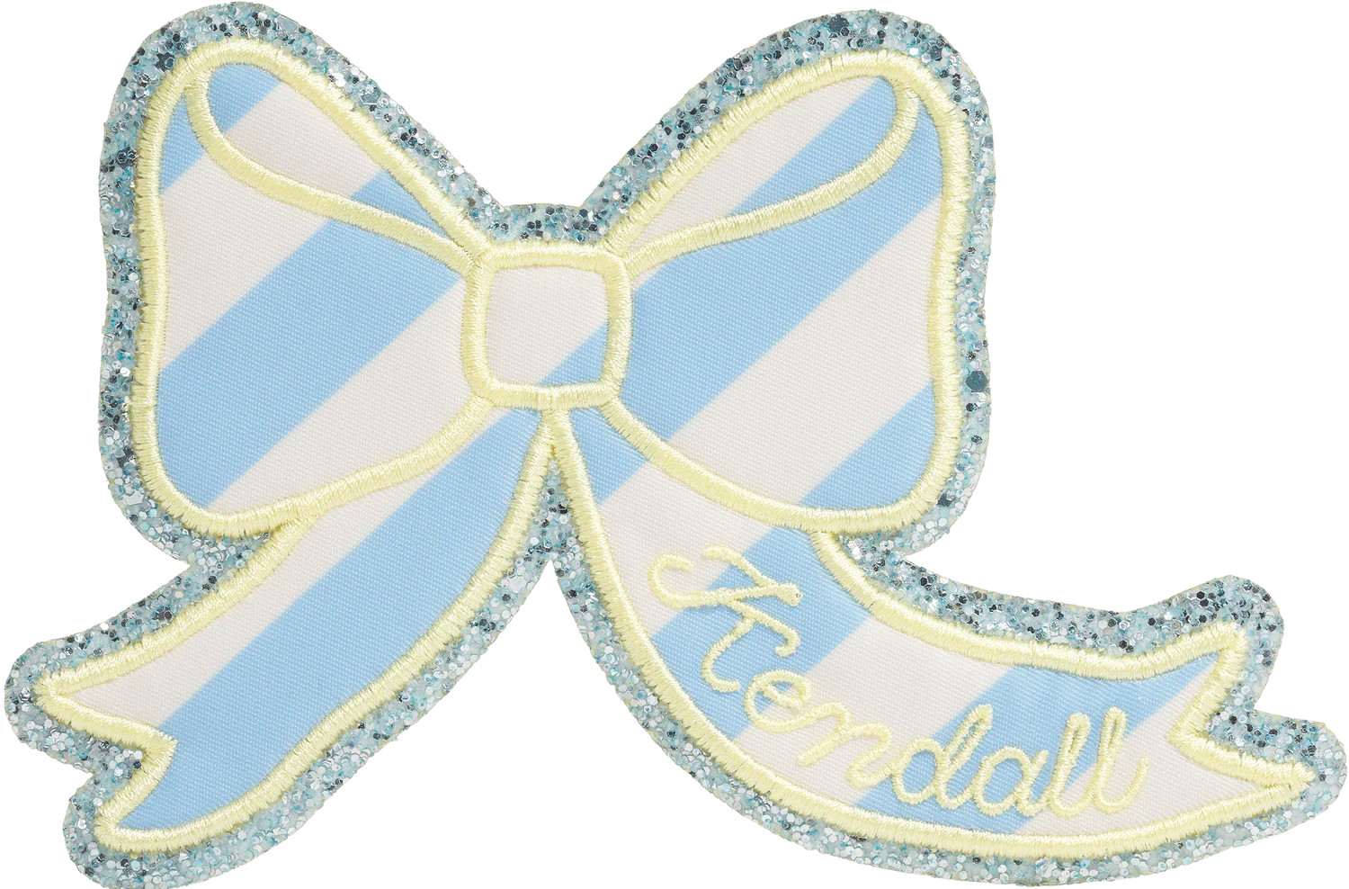 Periwinkle Stripe Bow Patch | Stoney Clover Lane