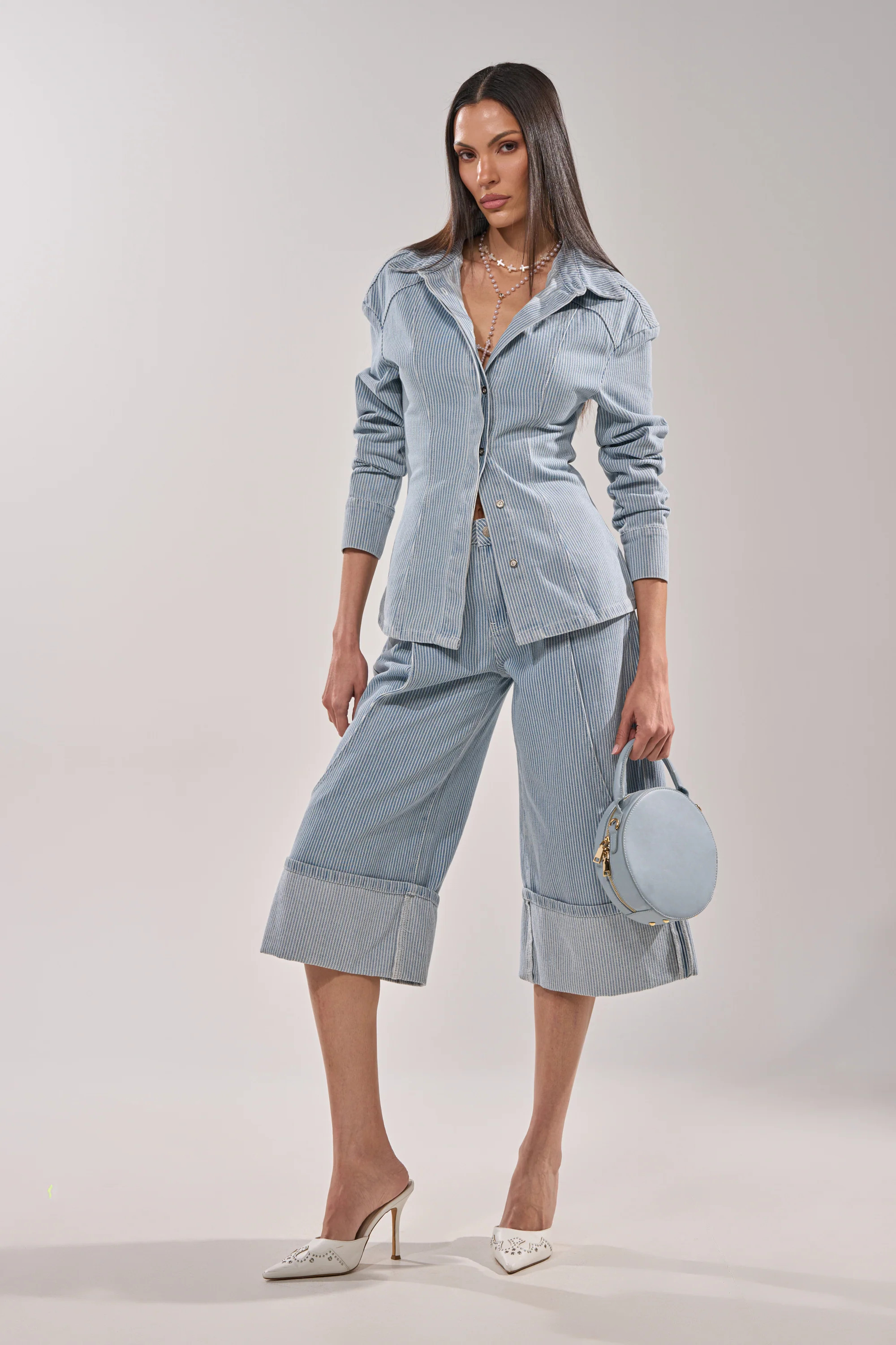 AKIRA Feel Free Stripe Gaucho | Size Small | AKIRA