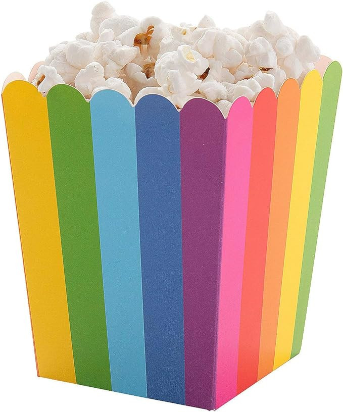 RAINBOW MINI POPCORN BOX - Party Supplies - 24 Pieces | Amazon (US)