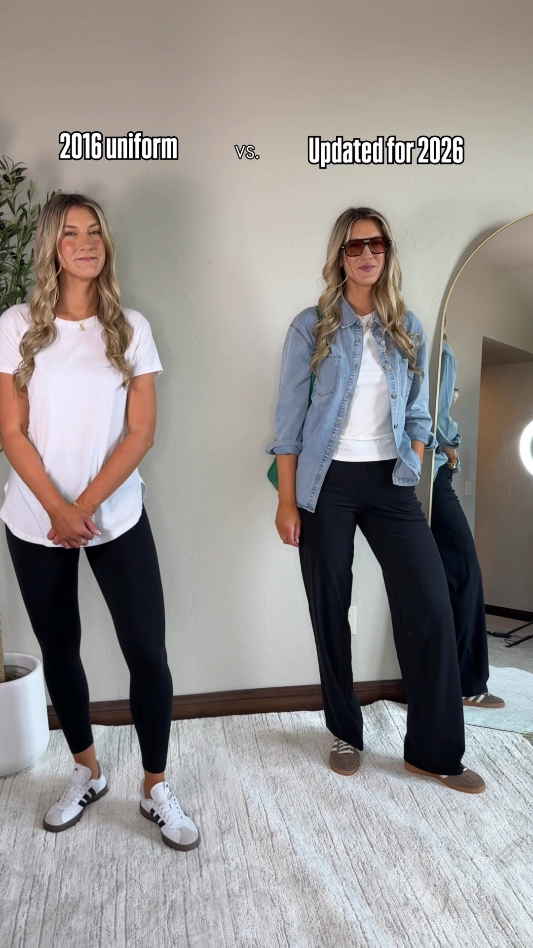 Wearing my true medium/35” in all except sized up one to large in denim jacket for oversized fit.

Millennial mom outfit upgrade. Graduate from those leggings with ankle socks and step into 2026 feeling confident and on trend! 

 

#LTKTall #LTKActive #LTKmomlife