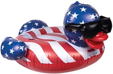 GAME 51418-BB Derby Duck Stars & Stripes, Large, Holds Up to 250 Pounds Pool Float, Multi | Amazon (US)