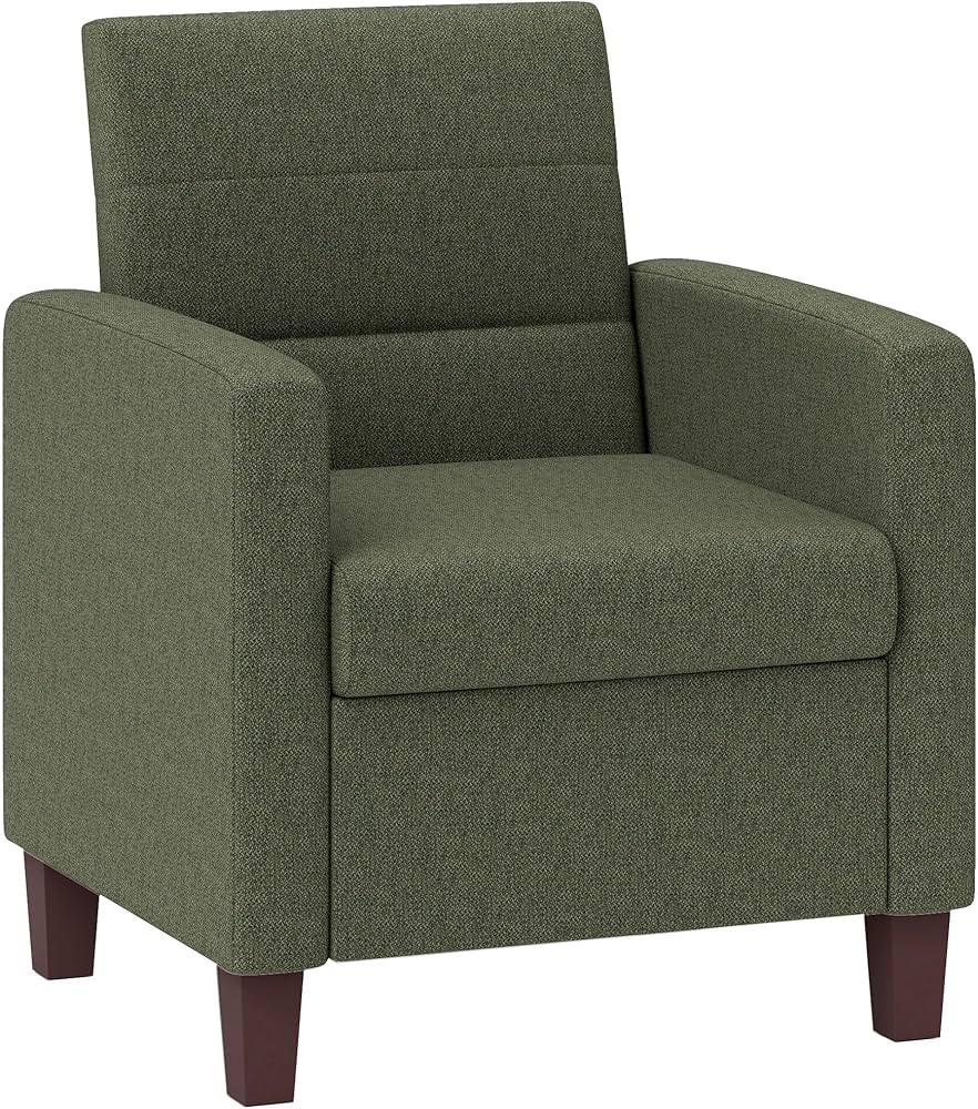 HOMCOM Modern Armchair, Fabric Accent Chair with Seat Cushion and Non-Slip Pads for Living Room, ... | Amazon (CA)