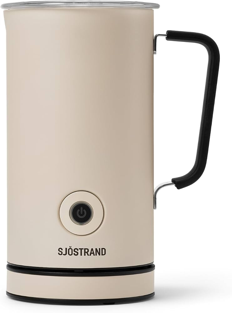 Sj\u00f6strand Electric Milk Frother, Beige | Amazon (UK)