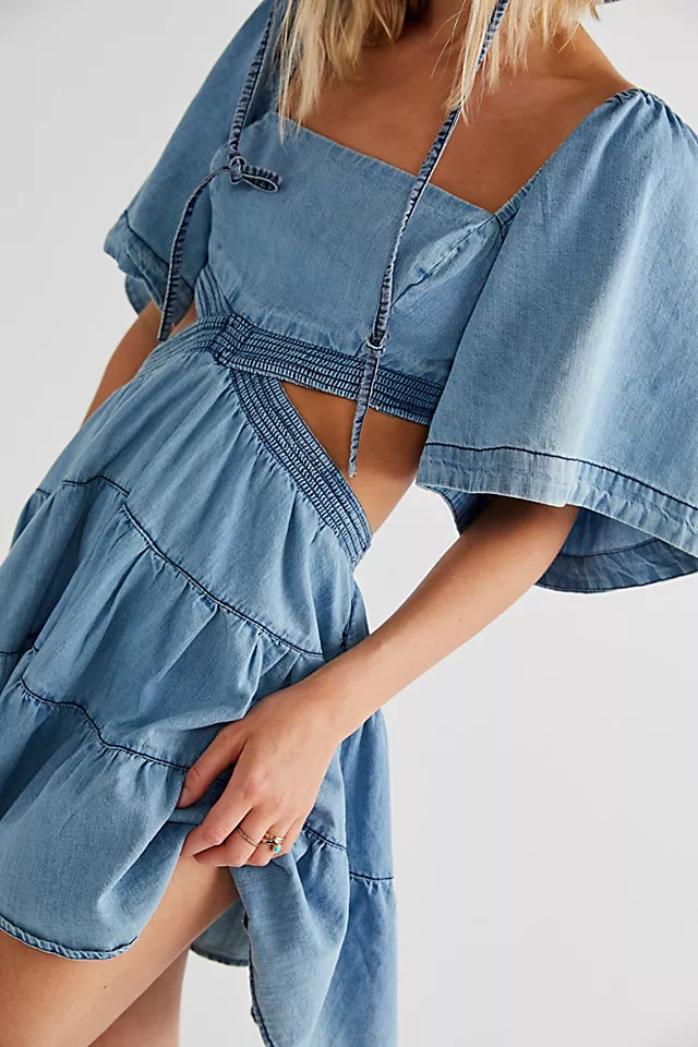 Cross Of Sunlight Denim Mini | Free People (Global - UK&FR Excluded)