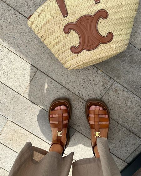 Céline teen basket bag & matching tan gladiator sandals. The perfect summer accessories  

#LTKitbag #LTKshoecrush #LTKSeasonal