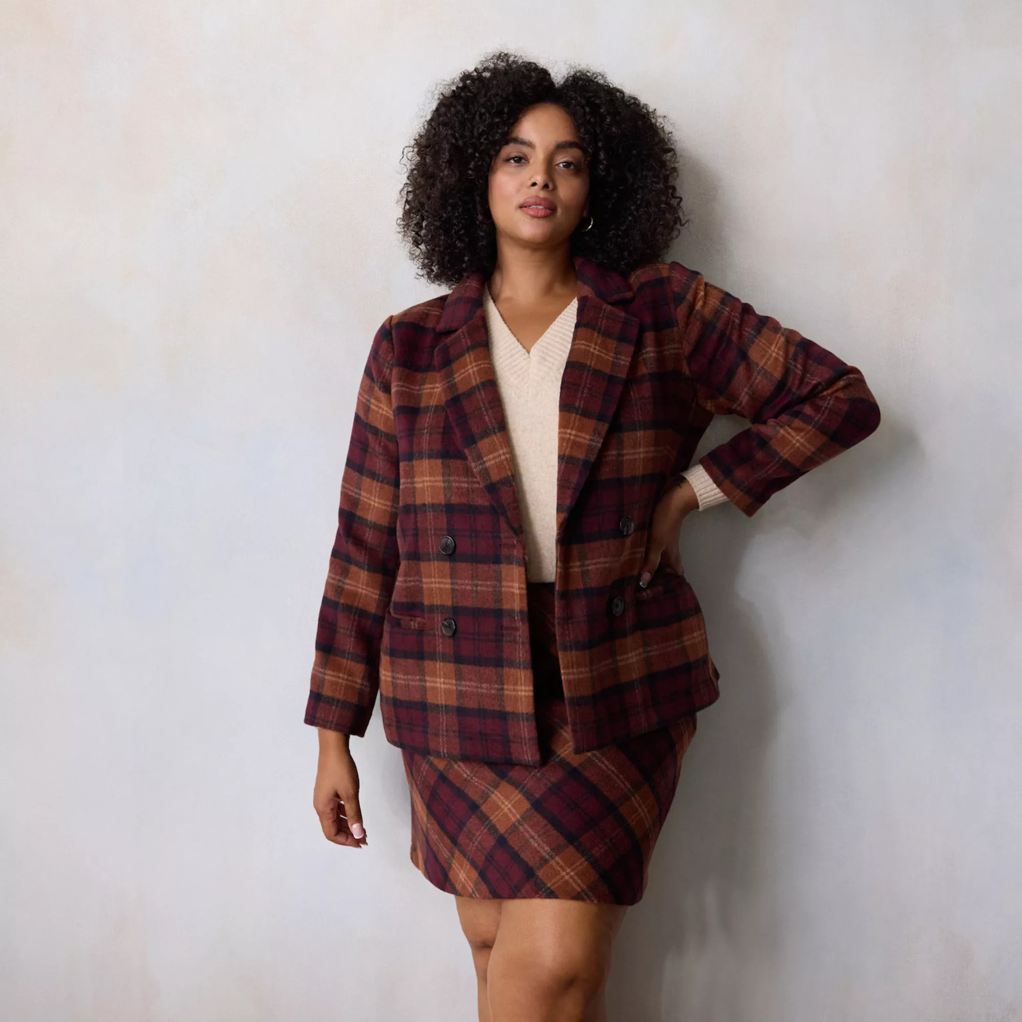 Plus Size LC Lauren Conrad Double Breasted Blazer | Kohl's