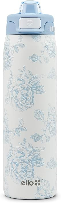 Ello Pop & Fill Insulated Stainless Steel Water Bottle with Quick Fill Lid, Leakproof Locking, Si... | Amazon (US)