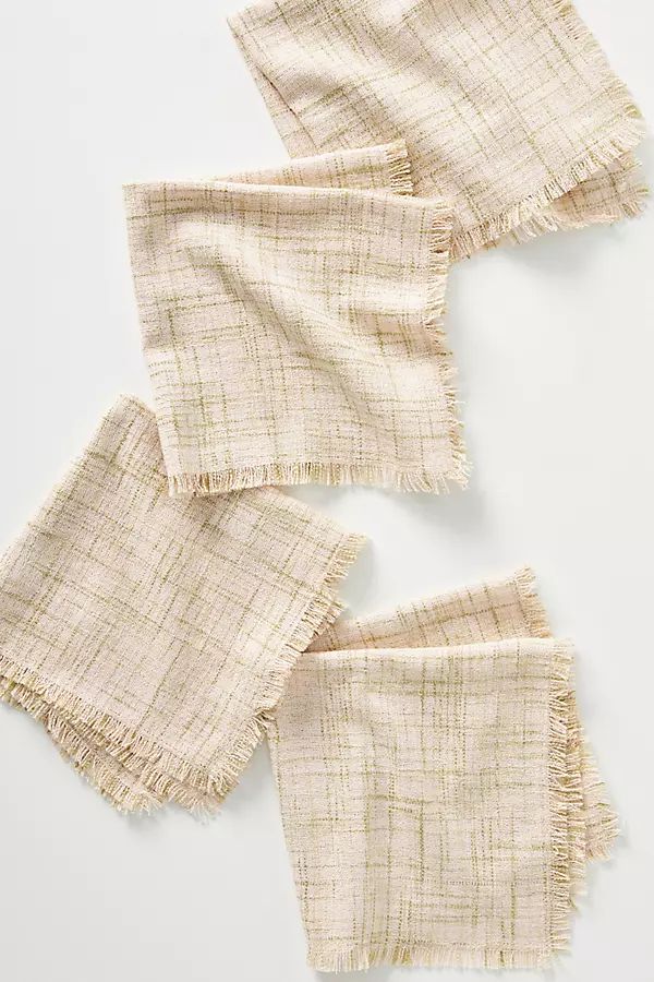 Juni Napkins, Set of 4 By Anthropologie in White Size SET OF 4 | Anthropologie (US)