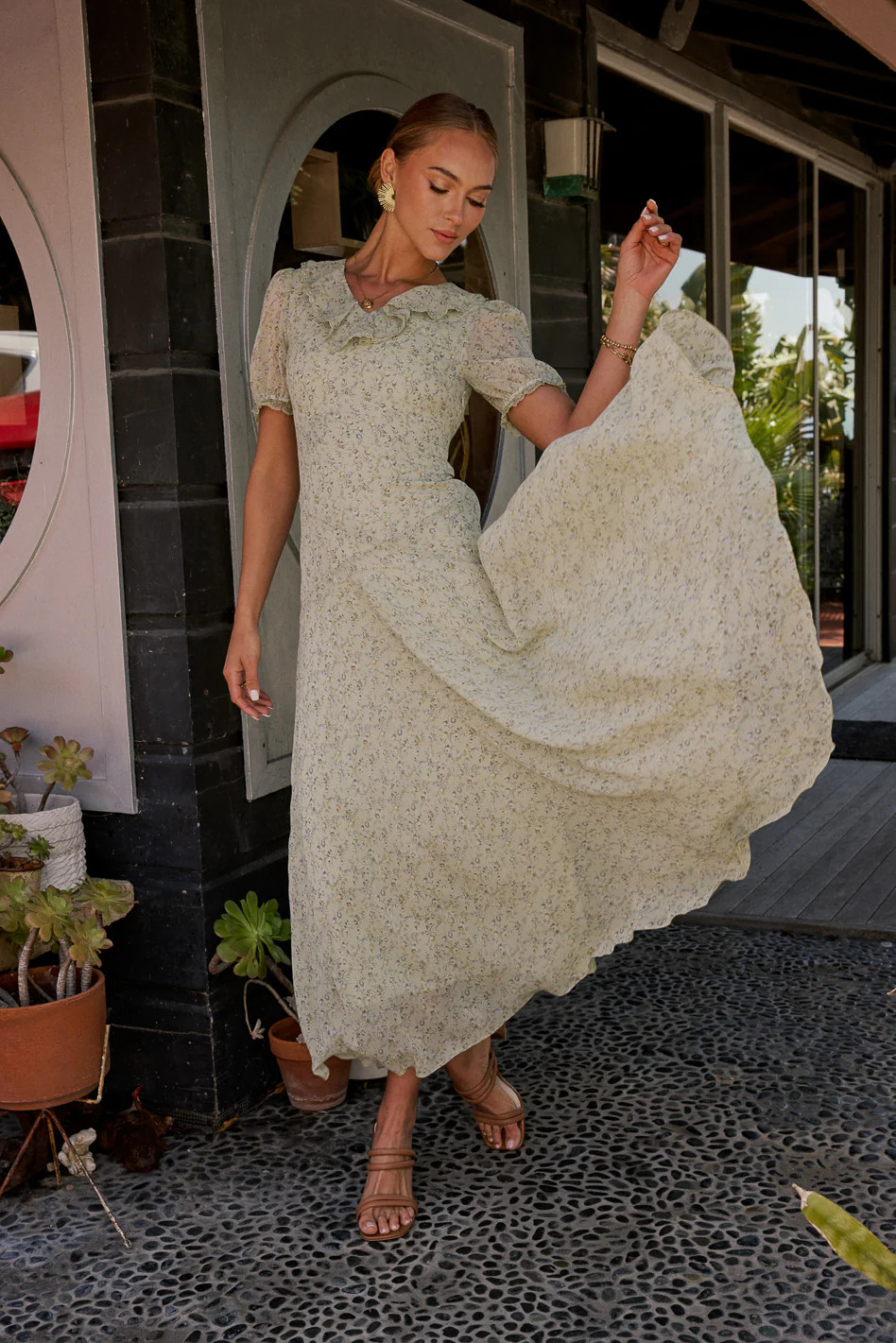 Saige Ruffled Maxi Dress | Böhme US