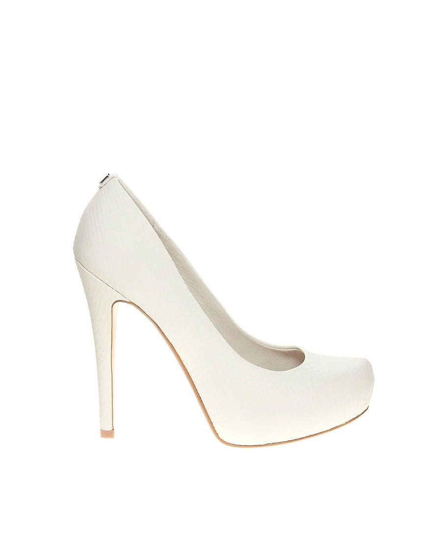 Faith Cadburys White Heeled Court Shoes | ASOS US
