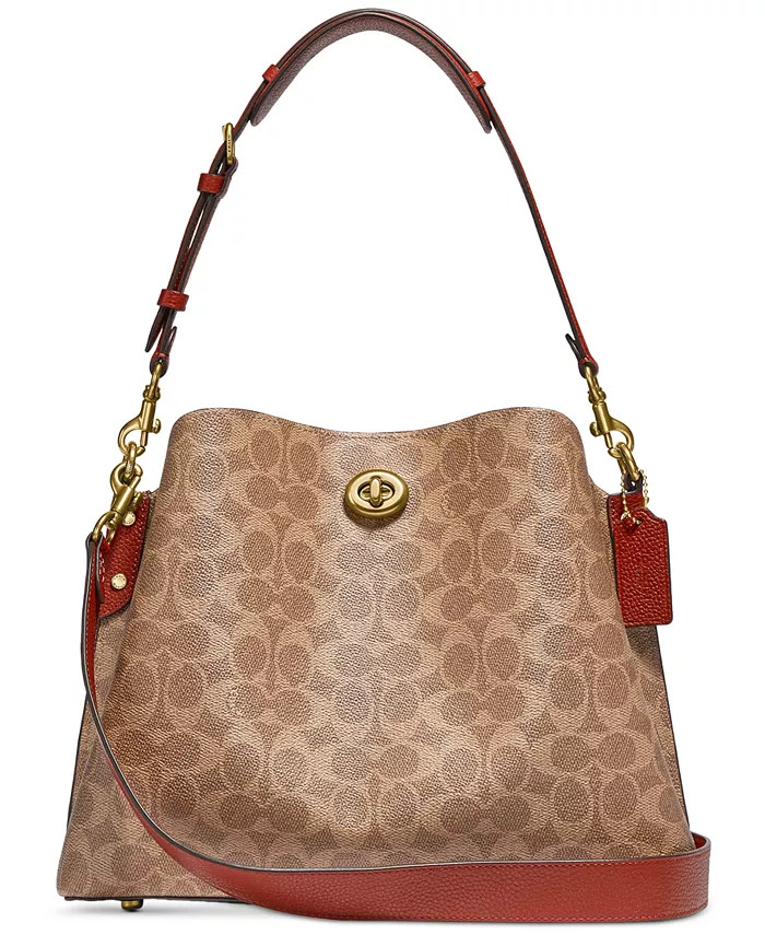 COACH Signature Coated Canvas Willow Shoulder Bag with Convertible Straps - Macy's | Macys (US)