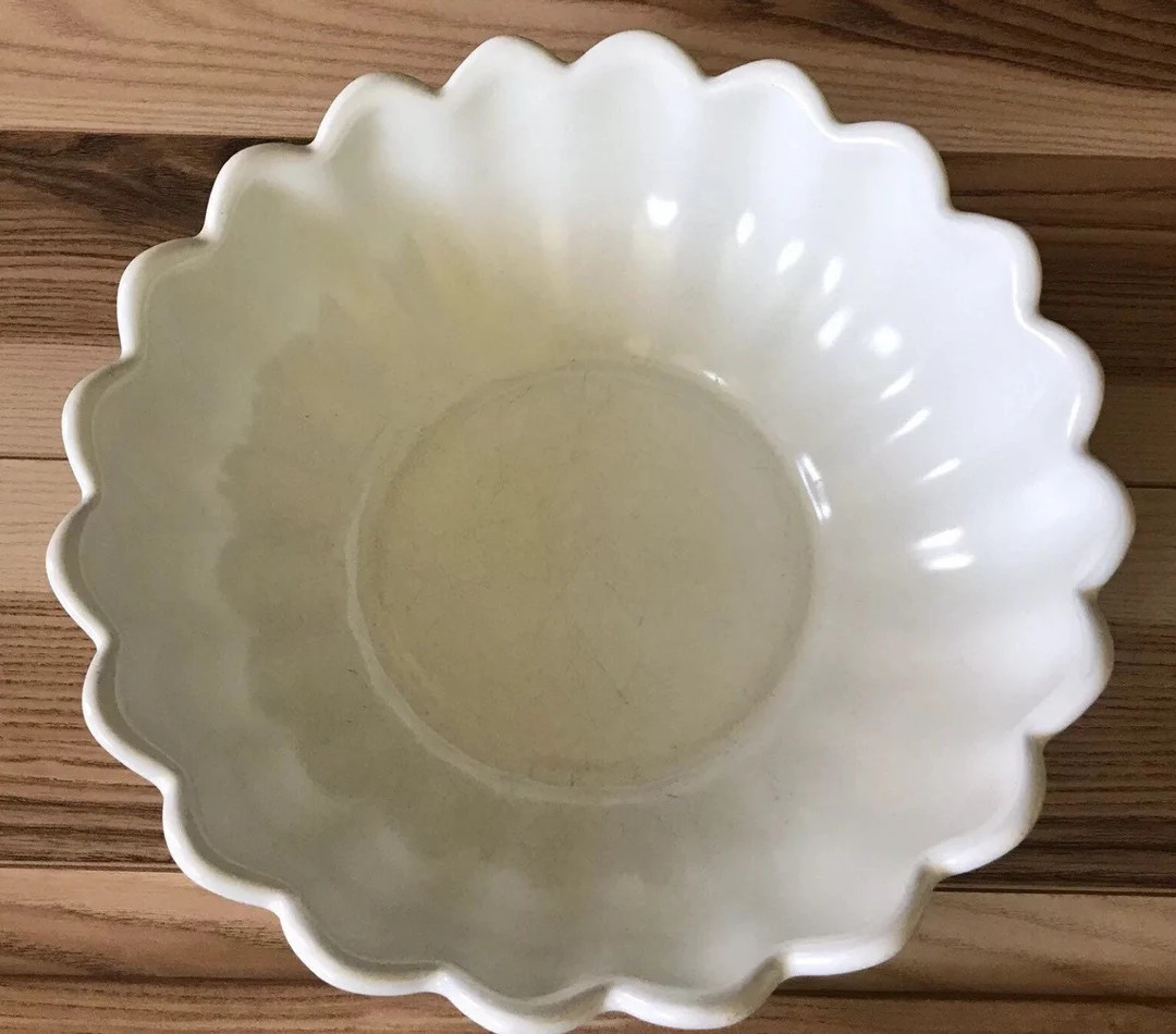 Matte white Lotus Peony Chrysanthemum shaped Bowl vintage antique excellent | Etsy (US)