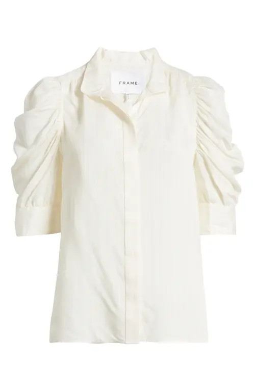 FRAME Gillian Blouse in Bone at Nordstrom, Size Small | Nordstrom