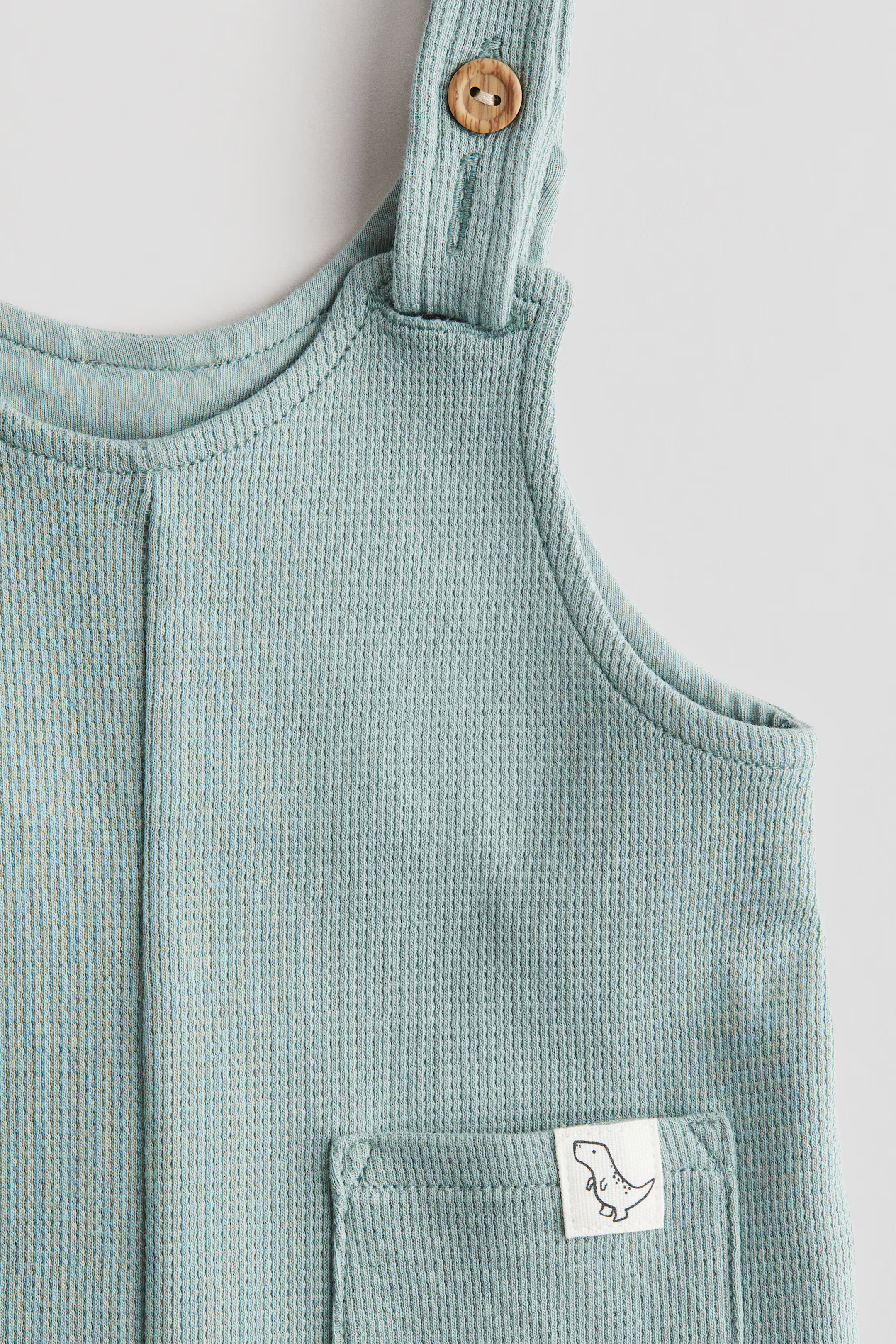 Waffled Overall Shorts - Light turquoise - Kids | H&M US | H&M (US + CA)