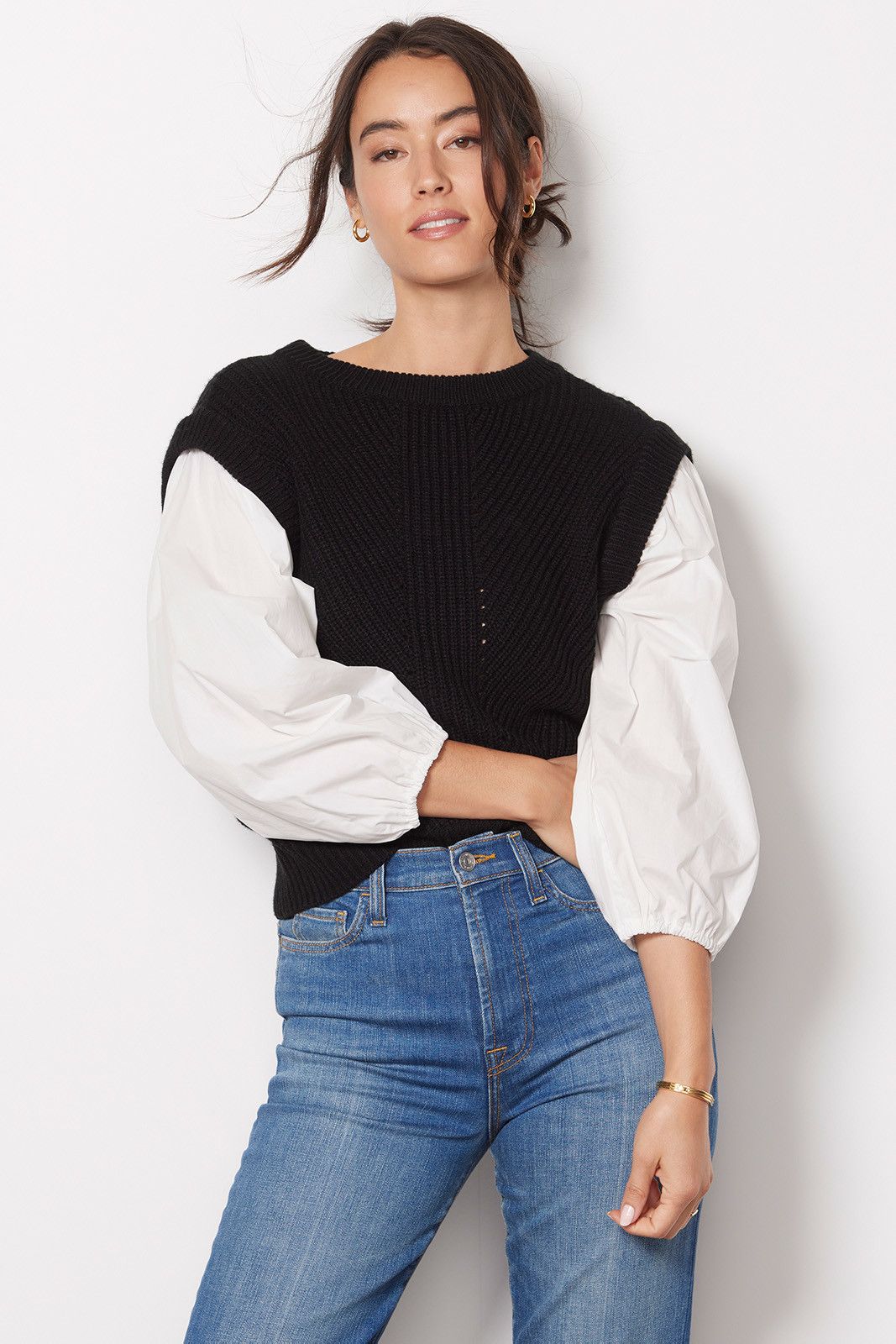 SANCTUARY Layered Look Sweater | EVEREVE | Evereve