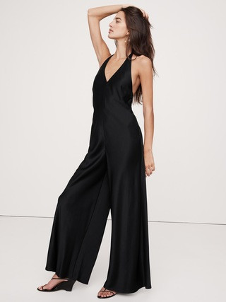 Satin Halter Jumpsuit | Banana Republic (US)