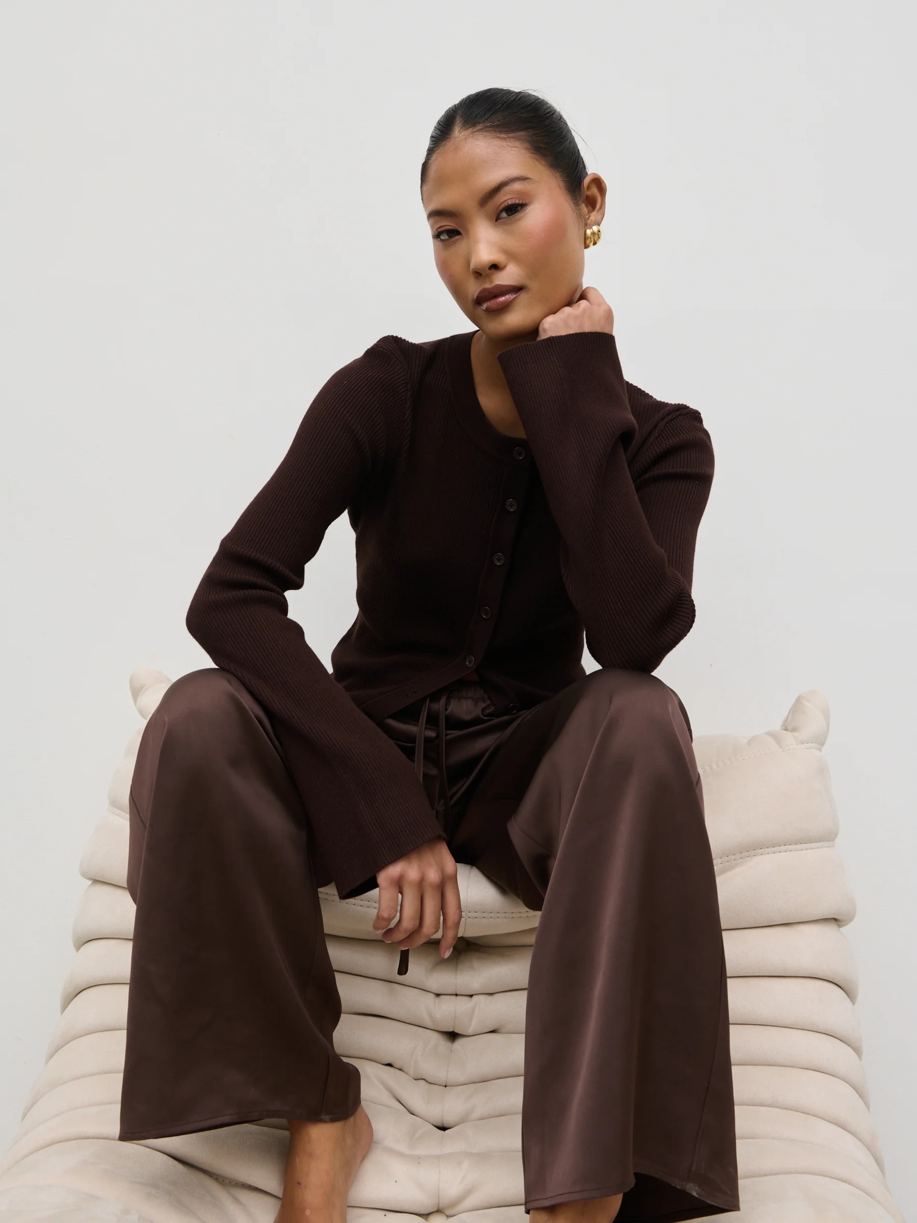 Breya Satin Drawstring Trousers | Pretty Lavish (UK)