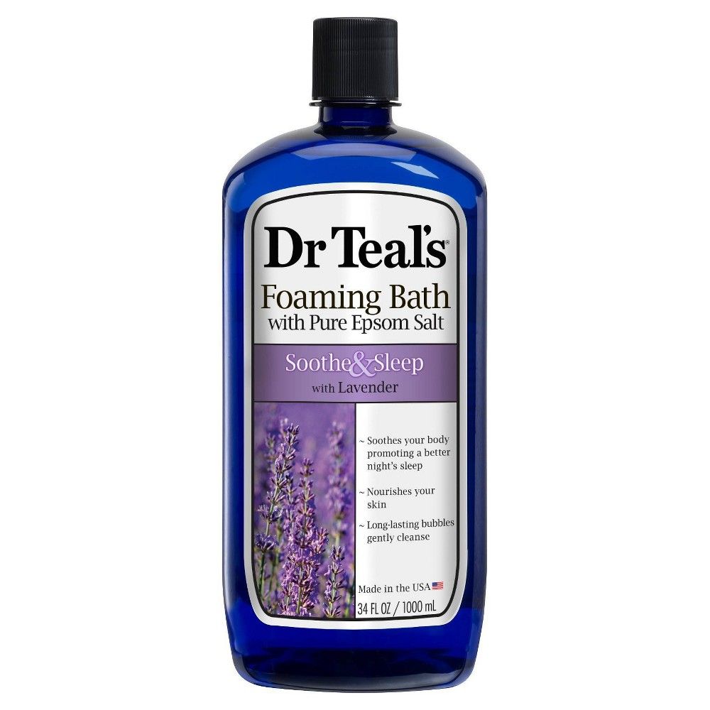 Dr Teal's Pure Epsom Salt Soothe & Sleep Lavender Foaming Bath - 34 fl oz | Target