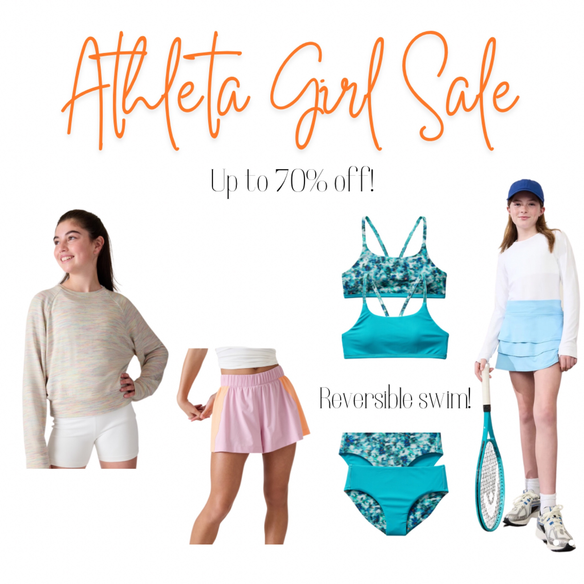 These are some of Ellie’s favorite items from the sale! The reversible swim is so good! 

#girlsclothes #girlsathleisure #girlsswim #athletasale

#LTKActive #LTKKids #LTKSwim
