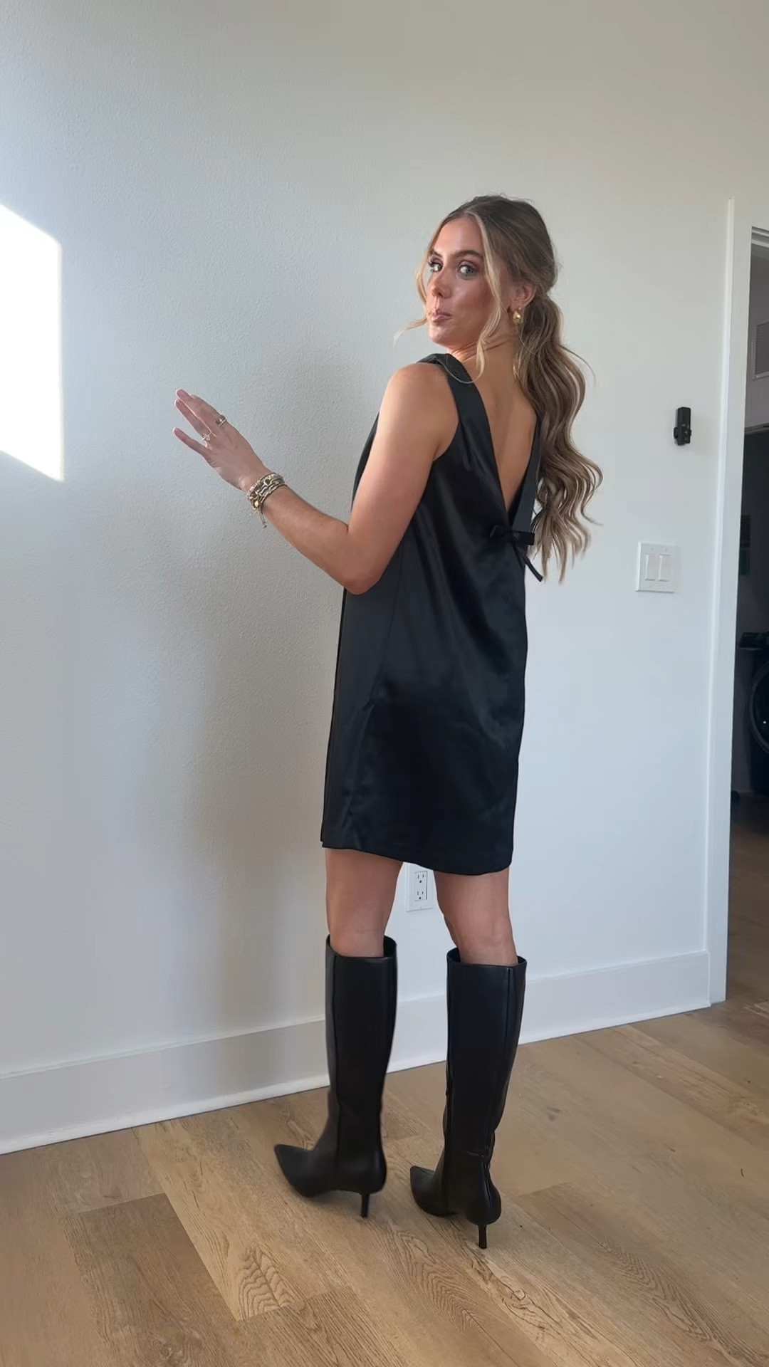 we made it to HOLIDAY SEASON ✨🎄🤗 giving y’all some holiday outfit inspo whether you’re heading to girl’s night, winter wedding, your work party or anything in between we are going to have the cutest outfits this year 👏 These are all from Open Edit which is exclusive from @nordstrom. For reference, I am 5’4 size 25 waist. 

What I ordered: Open Edit Embellished Chiffon Midi Skirt size XS in black; Open Edit Sleeveless Satin Dress with Back Bow Accent size XS in blue cloud + black: Open Edit Sleeveless Satin Halter Dress size XS in burgundy beet; Open Edit Sequin Miniskirt size XS in black; Open Edit Elara Pointed Toe Knee High Boot (Women) size 8 in black. 

#nordstrom #nordstromhaul #openedit #nordstromfinds #holidayoutfits #christmasoutfits #christmasparty #holidayparty #holidayseason #whatiwore #outfitinspo #outfit #haul #tryonhaul #tryon #tryonwithme #shoppinghaul #dresseshaul #dresstok

#LTKStyleTip #LTKootd #LTKHoliday