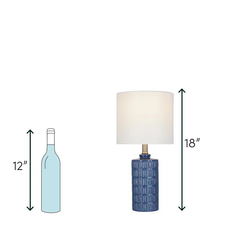 Biscayne 18" Blue Table Lamp | Wayfair Professional