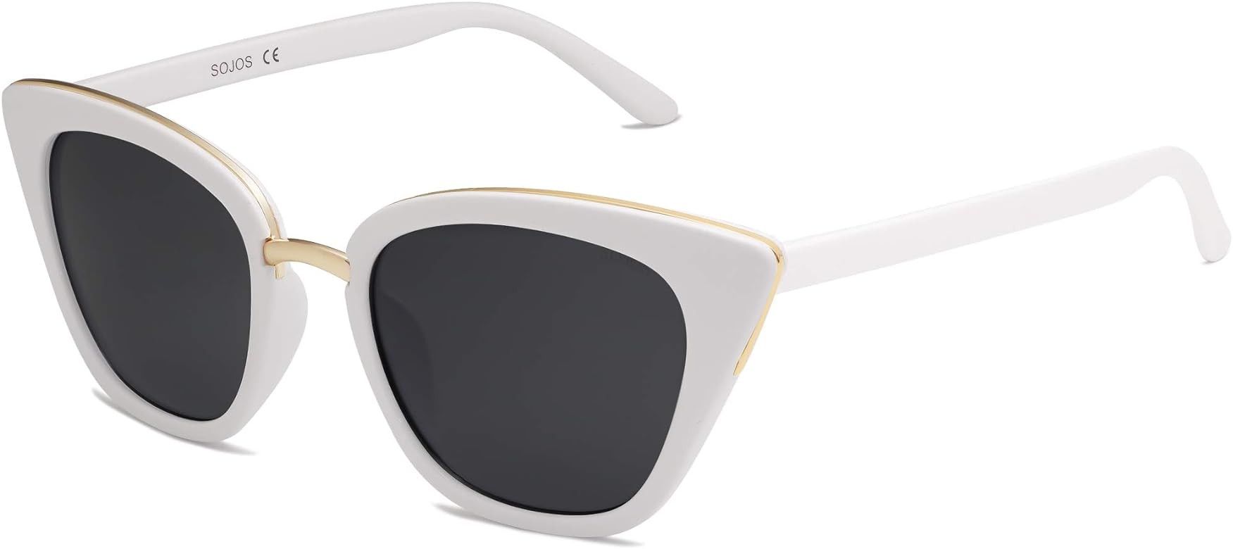 White Frame Sunglasses  | Amazon (US)
