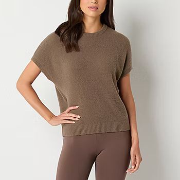 new!Stylus Womens Crew Neck Short Sleeve Pullover Sweater | JCPenney