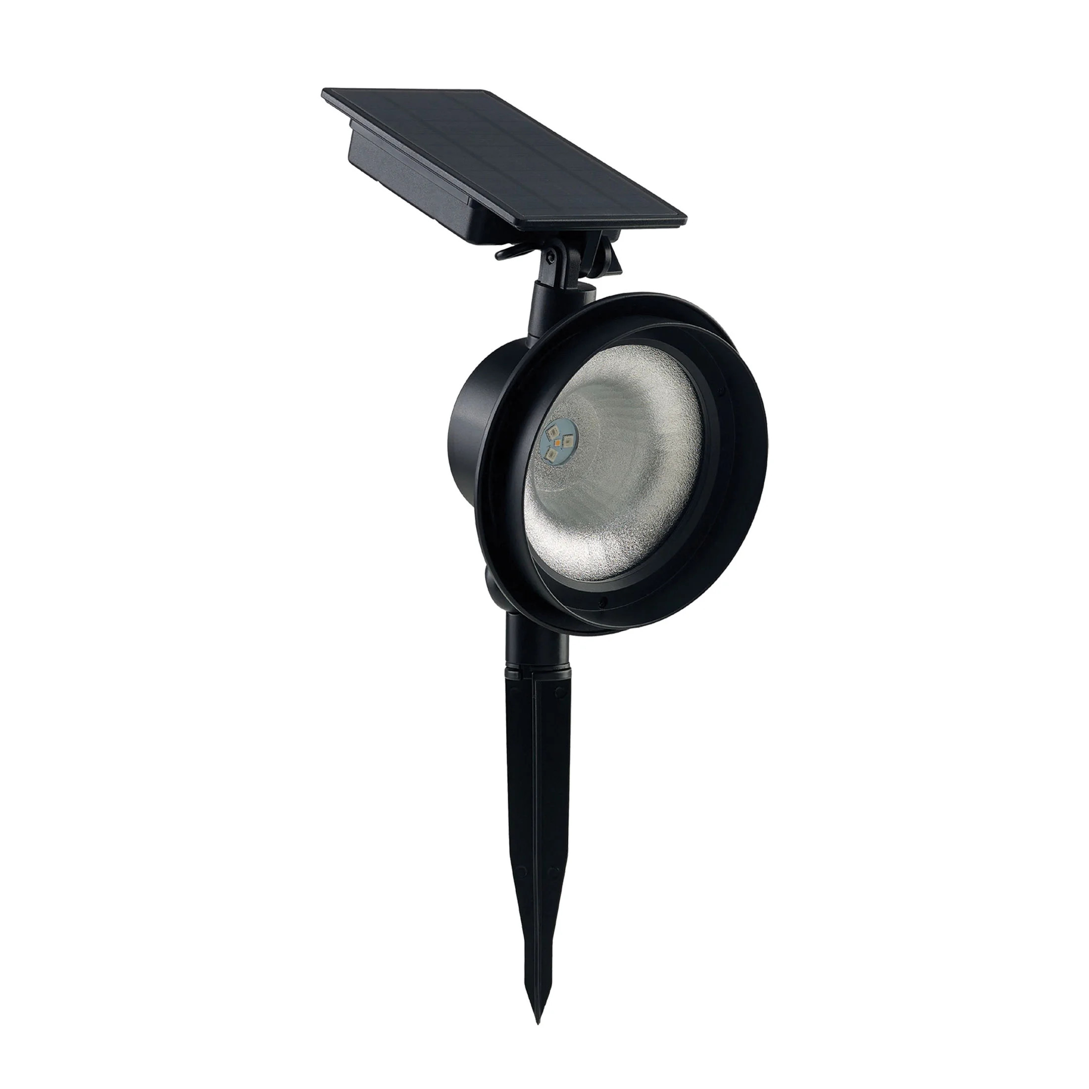 Better Homes & Gardens Solar Powered Black Metal Color Lock LED Spotlight, 120 Lumens | Walmart (US)