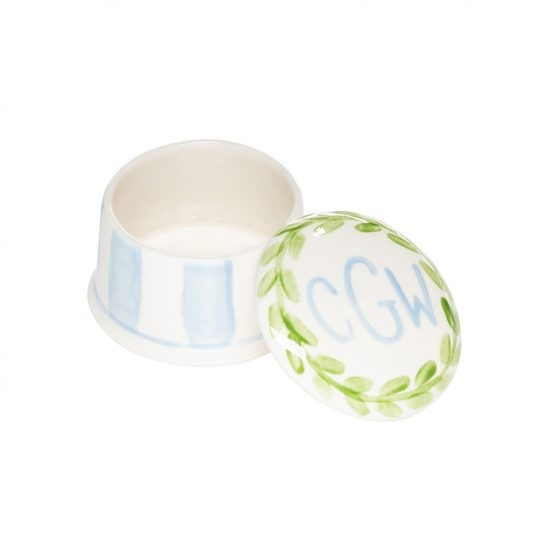 Caroline & Co Hand Painted Round Ring Box – Blue | The Tot