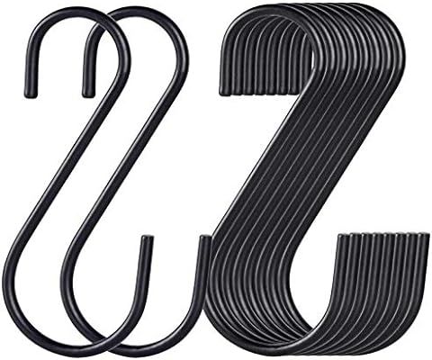 30 Pack Black S Hooks,Heavy Duty Metal Hooks Can Withstand up to 33 pounds.for Kitchen,Office,Gar... | Amazon (US)