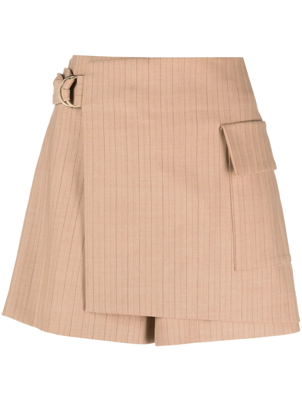 Maje Pinstripe Belted Skort - Farfetch | Farfetch Global