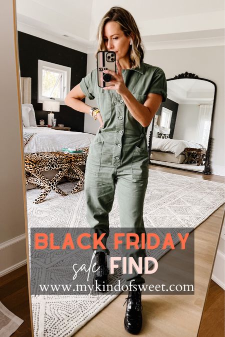Black Friday Sale Find. Probably the coolest piece of clothing I own. I LOVE this jumpsuit. It doesn’t make me feel like a painter or mechanic when I wear it because it’s adjustable around the waist. I’m wearing XS.

#LTKstyletip #LTKsalealert #LTKCyberweek