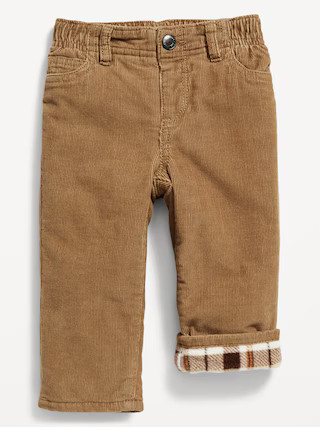 Unisex Loose Corduroy Micro Fleece-Lined Pants for Baby | Old Navy (US)