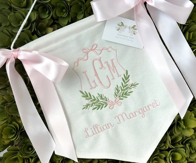 Custom Baby Banner, Welcome Banner, Hospital Door Sign, Baby Shower With BOWS - Etsy | Etsy (US)