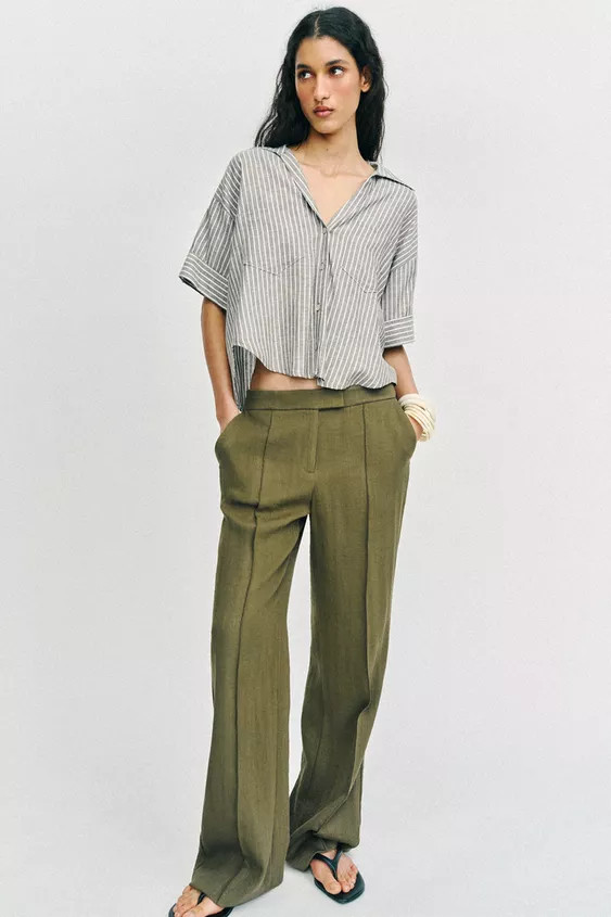 STRIPED LINEN SHIRT | Zara US