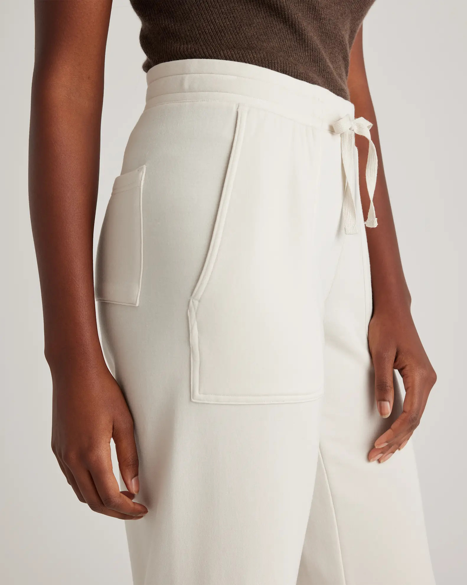 SuperSoft Fleece Cropped Wide Leg Pants | Quince